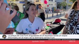 La plaça Cal Font d’Igualada acull una acció per promoure deixar de fumar en el marc de la Setmana Sense Fum
