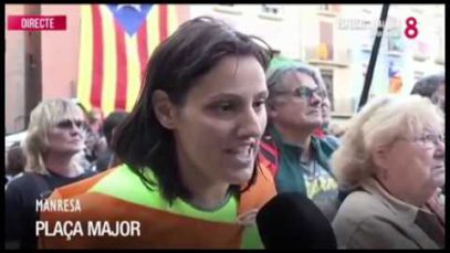 Concentració en rebuig a les accions de la Guàrdia Civil a Manresa