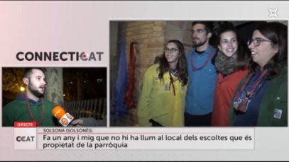 Els escoltes de Solsona porten 1 any i mig sense llum en un local de la Parròquia