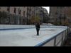 Instal·lació de la pista de gel a Manresa