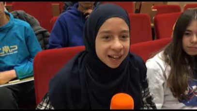 Els alumnes de l’Escola FEDAC Pare Coll de Vic reben la visita de la Paula Arumí