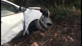 Un vehicle va patir un accident a la carretera que porta del Bruc a Manresa