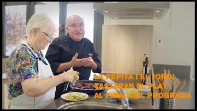 El cuiner Jordi Perich de Cal Carter cuina amb la resident d’Ibada, la Pepita