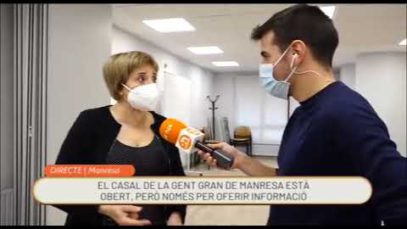 Ben trobats – Els casals de la gent gran s’adapten a la pandèmia a Manresa