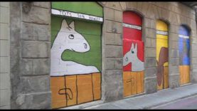 Un nen de 6 anys dissenya el mural participatiu del carrer Sant Andreu