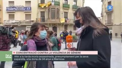 Concentració de rebuig a l’assassinat per violència masclista a Manresa