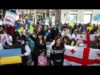 300 persones es van manifestar pel centre de Manresa en protesta per la invasió russa a Ucraïna