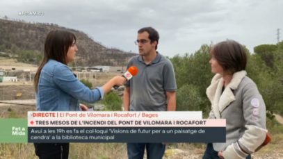 FET A MIDA  es compleixen 3 mesos de l’incendi forestal del Pont de Vilomara i Rocafort