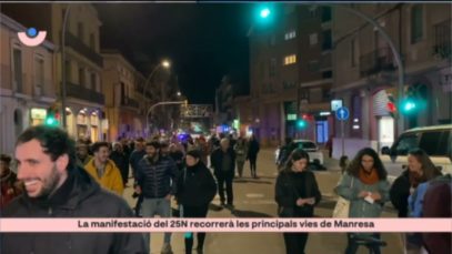 180º Prop de 200 persones es manifesten a Manresa en el marc del 25-N
