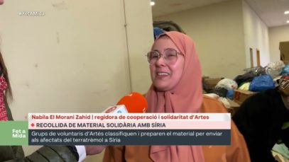 FET A MIDA L’entitat Horizons For Syrians recull material per ajudar els afectats del terratrèmol a Síria