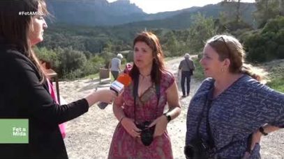 Dues veïnes de Castellbell i el Vilar fotografien Montserrat cada dia