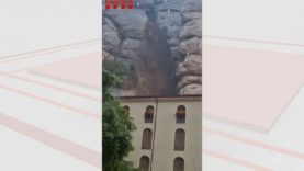 Una esllavissada a Montserrat ha obligat a evacuar l’Hotel Abat Cisneros