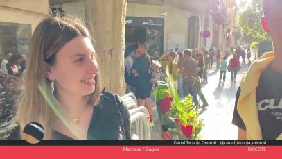 Parlem amb els enamorats de Manresa el dia de Sant Jordi