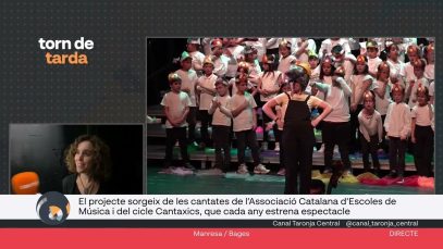 Visitem el ‘Cantaxics a les escoles’ mentre fan una funció al Kursaal de Marnesa